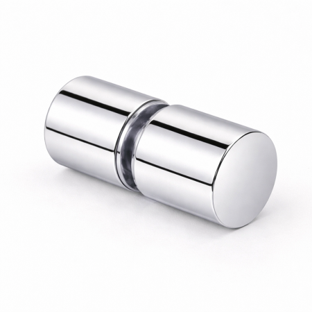 Ручка-кноб круглая, хром, нержавеющая сталь